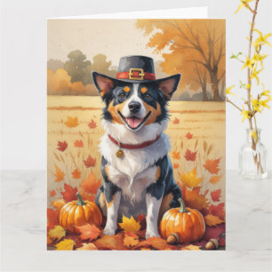 Carte Bétail Australien dans Feuilles d'Automne de Thank