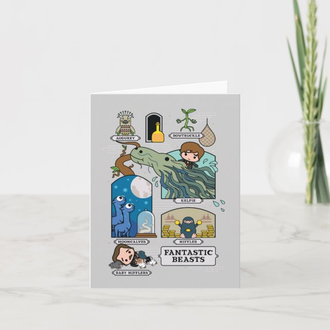 Carte Bêtes De Cartoon Dans Les Habitats (Devant)