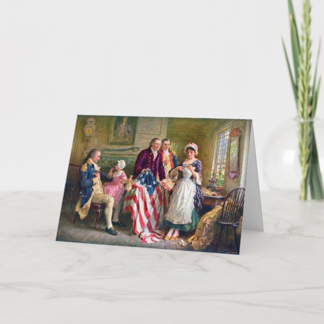 Carte Betsy Ross et la bannière étoilée 1777 (Devant)