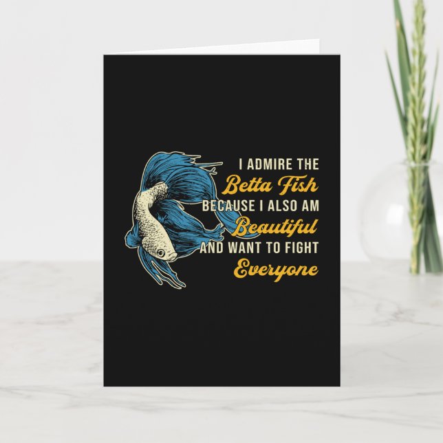 Carte Betta Fish Parce Que L'Amoureux De L'Aquarium Comb (Devant)