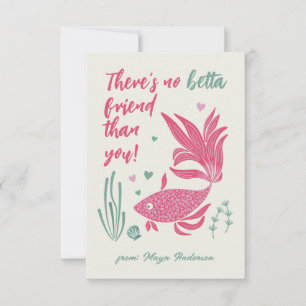 Carte Betta Fish Valentine's Day