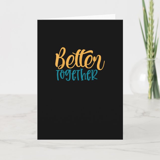 Carte Better Off Together Quote Positive Minimal Design  (Devant)