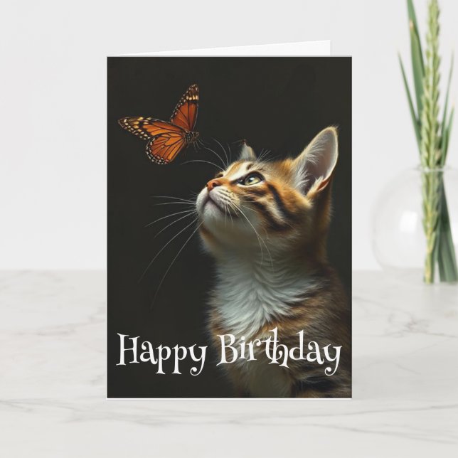 Carte Beurre de chat d'anniversaire pour tous (Devant)