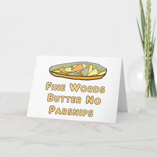 Carte Beurre de mots fins pas de parsnips (Devant)