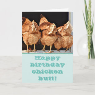 Carte Beurre de poulet amusant Anniversaire