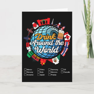 Carte Beverage Drinks Beer Wine Mexico France Norway Adu