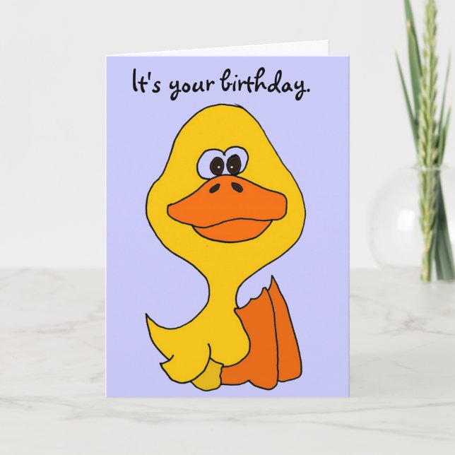 Carte BF- Just Ducky Birthday Card (Devant)