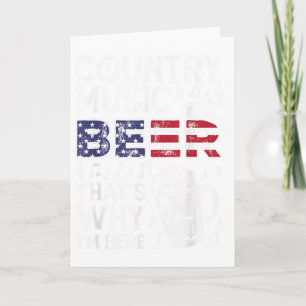 Carte BiÃ¨re de musique country C'est pourquoi je suis i