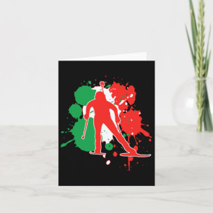 Carte Biathlète Drapeau Italie - Biathlon Italien 1