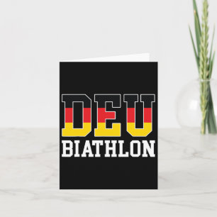 Carte Biathlète du drapeau allemand - Biathlon allemand 