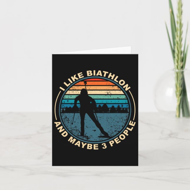 Carte Biathlon Biathlet Ski Sports d'hiver (Devant)