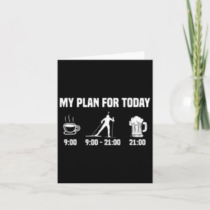 Carte Biathlon Biathlète Plan Aujourd'hui Café Bière Ski