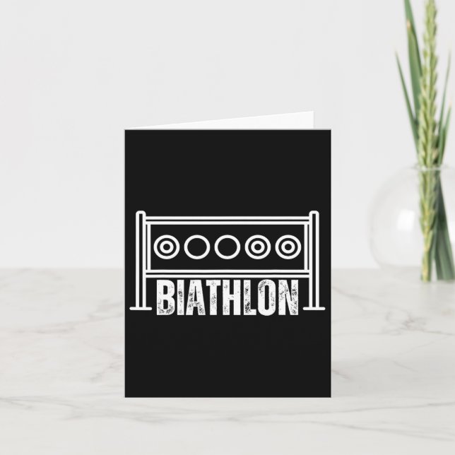 Carte Biathlon Cible Ski Compétition Biathlète Tir (Devant)