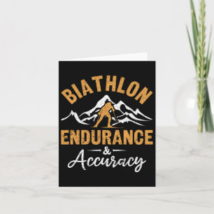 Carte Biathlon Endurance Précision Biathlète Ski Tir