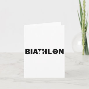 Carte Biathlon Funny Biathlète tir Cible Ski Sp