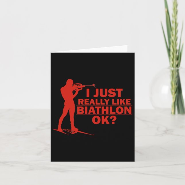 Carte Biathlon Funny Prone Position Biathlète Tir S (Devant)