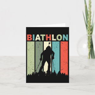 Carte Biathlon Ski Biathlète Sports d'hiver Ski de fond 