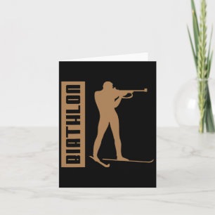 Carte Biathlon Ski Skieur Sports d'hiver Ski de fond