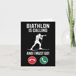 Carte Biathlon Sport d'Hiver Ski Tir à la carabine Biath