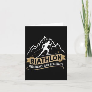 Carte Biathlon Sport d'hiver Ski Tir à la carabine Biath