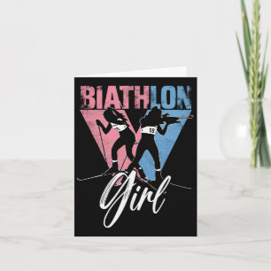 Carte Biathlon Sport d'Hiver Ski Tir à la carabine Biath