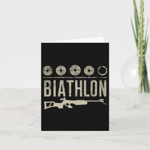 Carte Biathlon Sport d'Hiver Ski Tir à la carabine Biath