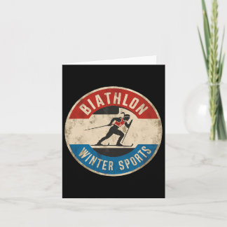 Carte Biathlon Sport hivernal Ski Riffle tir Biath