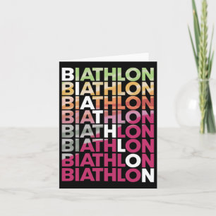 Carte Biathlon Sport hivernal Ski Riffle tir Biath