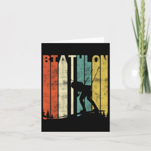 Carte Biathlon Vintage Rétro Biathlète 1 
