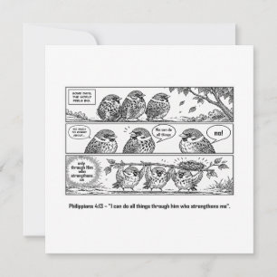 Carte Bible Écriture Phillipiens Dessin Animé Moineau Ar