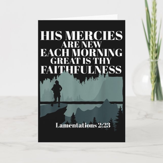 Carte Bible Quote His Mercies Are New Every Morning Jesu (Devant)