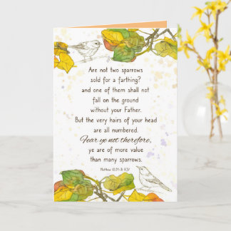 Carte Bible Scripture Matthew 10 29 Two Sparrows 