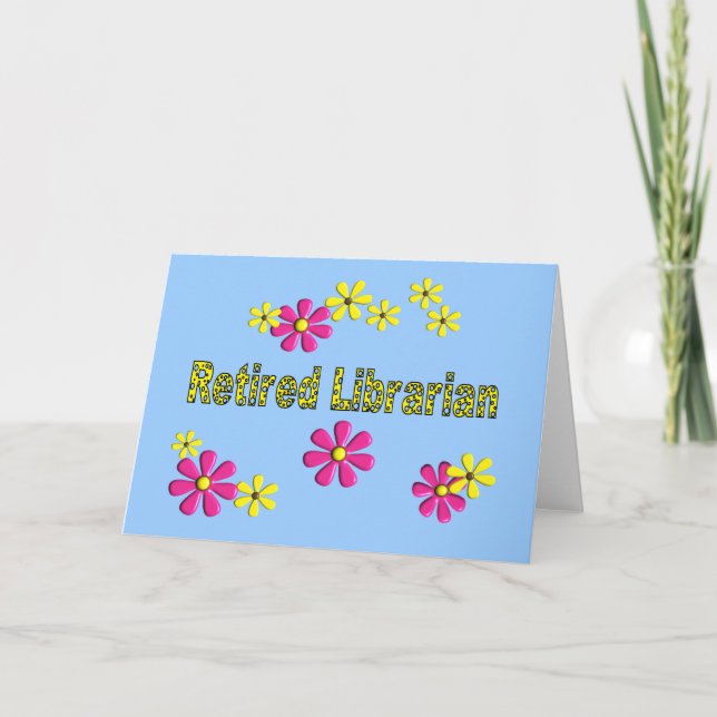 Carte Bibliothécaire à la retraite Dons Motif (Devant)