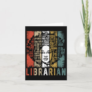 Carte Bibliothécaire afro-américaine femmes historienne 