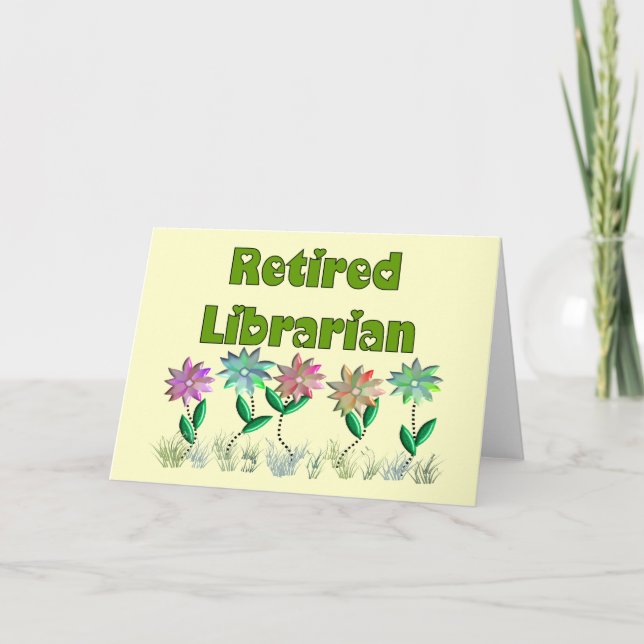 Carte Bibliothécaire retraitée "Sensation de printemps" (Devant)