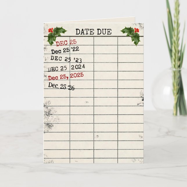 Carte Bibliothèque Noël 2025 (Devant)