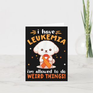 Carte Bichon Chien J'Ai Une Leucémie Je Suis Autorisé À