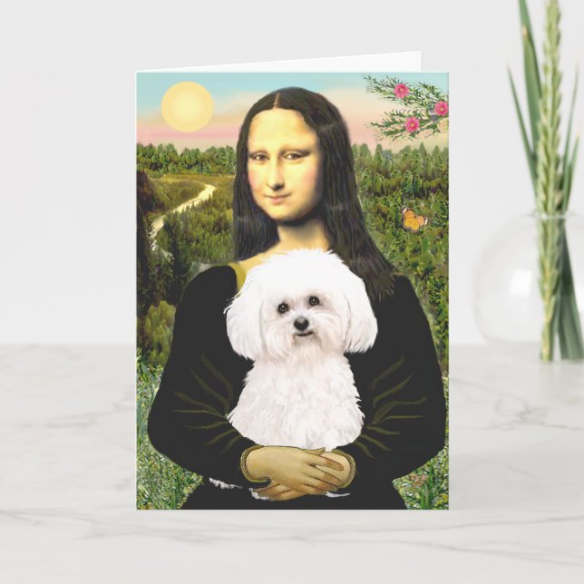 Carte Bichon Frise 2R - Mona Lisa (Devant)