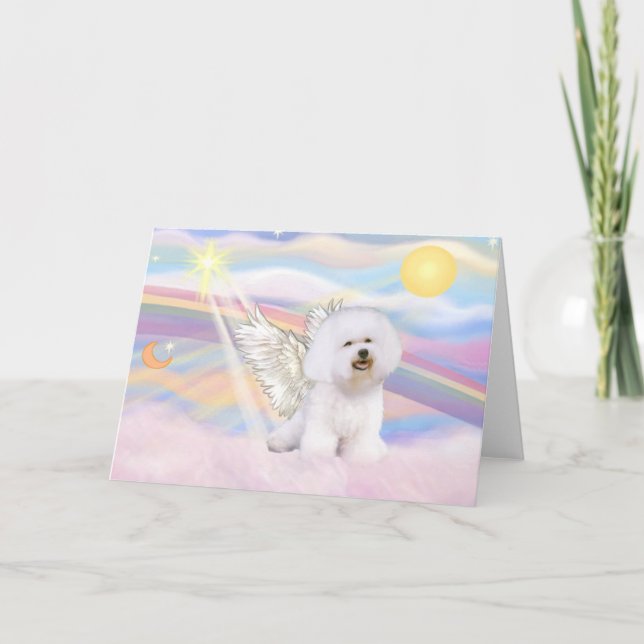 Carte Bichon Frise Ange (Devant)