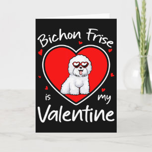 Carte Bichon Frise est mon cœur de la Saint-Valentin en 