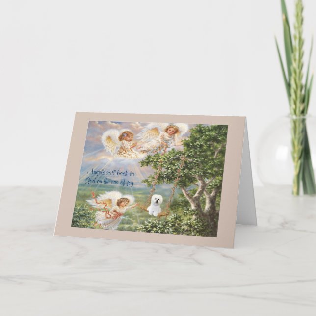 Carte Bichon Frise Sympathy Card (Devant)