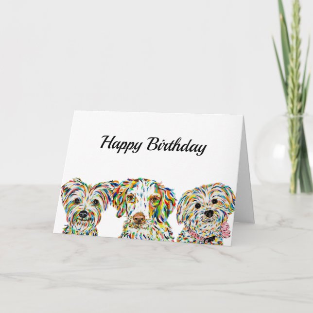 Carte Bichon Spaniel Terrier Brittany (Devant)