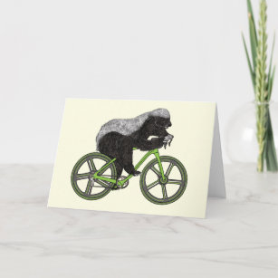 Carte Bicyclette équitation badger