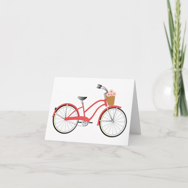 Carte Bicyclette rouge (Devant)
