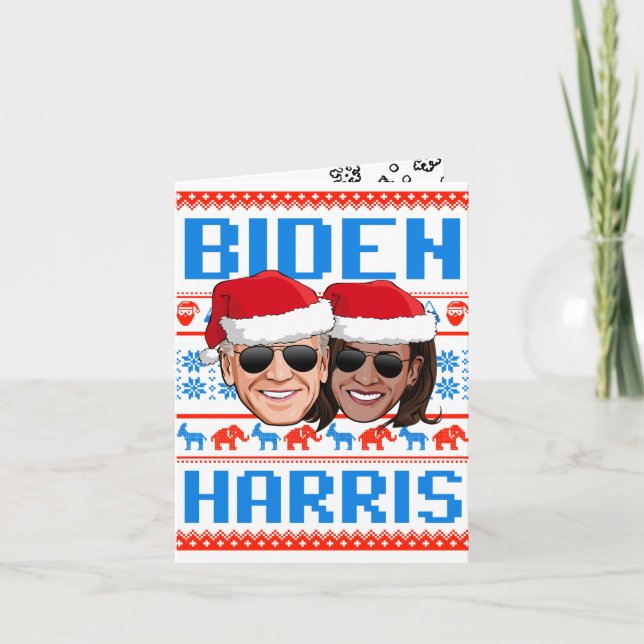 Carte Biden Harris Blue Christmas (Devant)