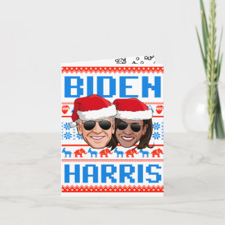 Carte Biden Harris Blue Christmas