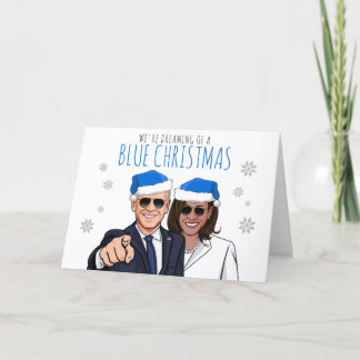 Carte Biden Harris : Nous rêvons d'un Noël bleu