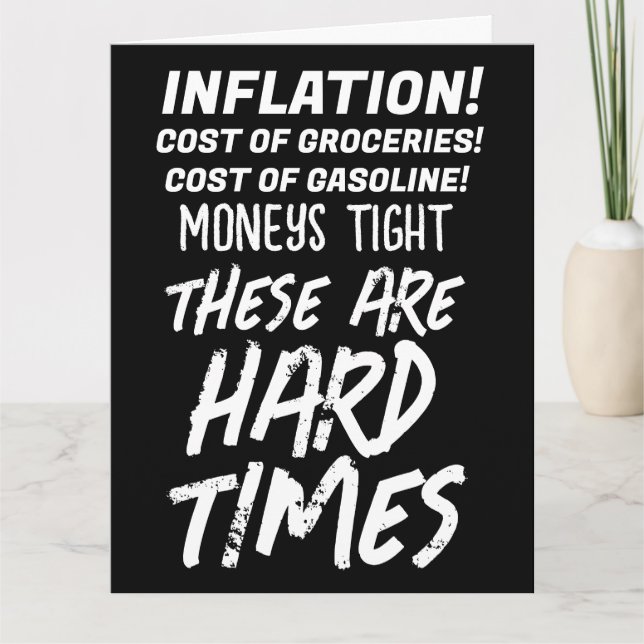 CARTE BIDEN INFLATION FUNNY JOKE ANNIVERSAIRE GREETING C (Devant)
