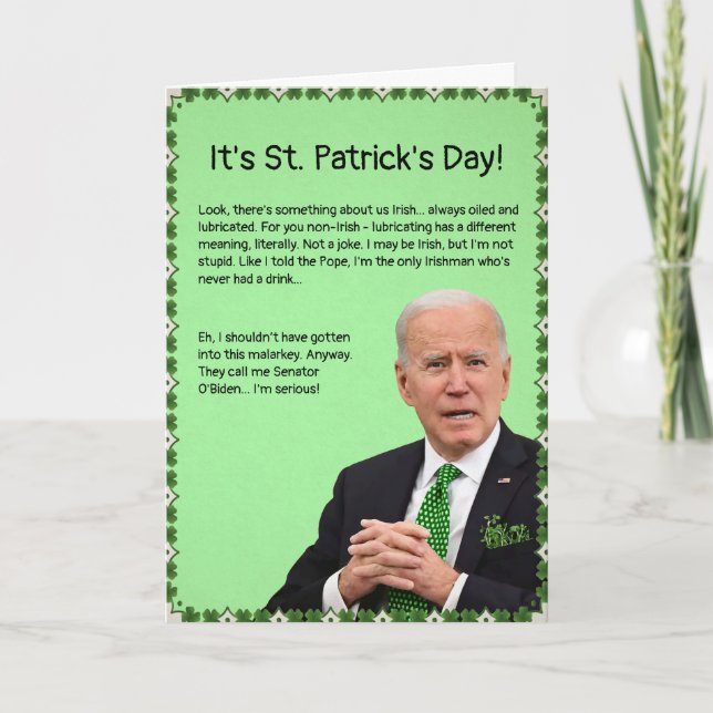 Carte Biden St. Patrick's Day (Devant)