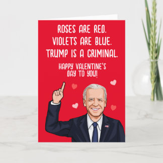 Carte Biden Valentine - Trump est un Criminel Joyeuse Sa